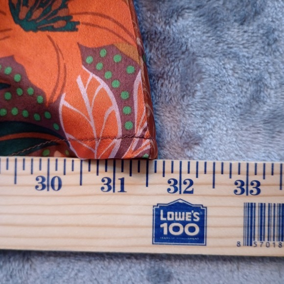 Oddy Curvy Floral HIgh Neck Knotted Collar Mini Dress Plus Size 1X Long Sleeves - Picture 12 of 16